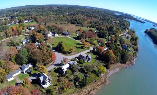 Aerial view of Pembroke, Maine