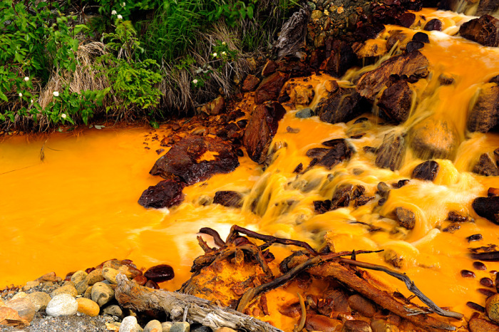 Photograph of Sulphide Mine pollution